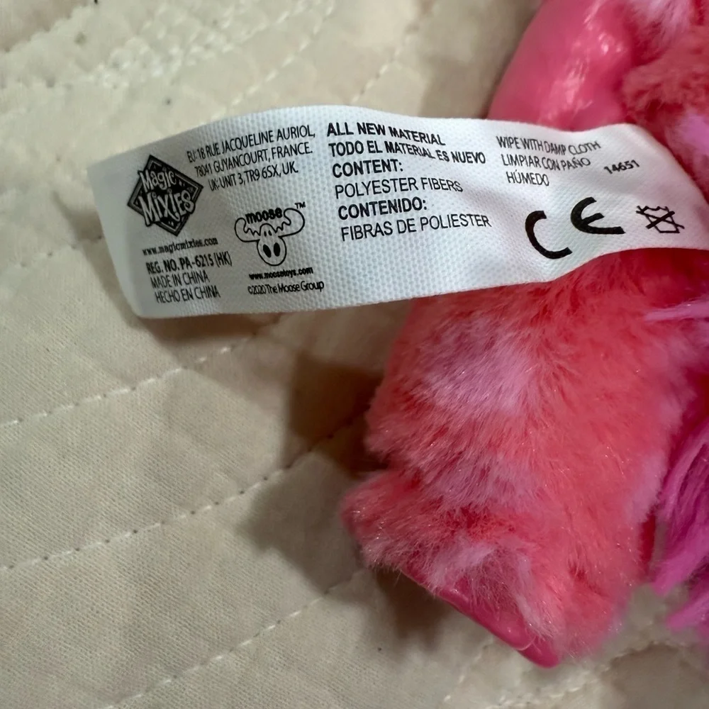 Magic Mixies Pink and White Plush Dragon Toy